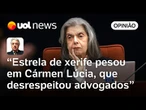 Cármen Lúcia desrespeitou classe dos advogados com bronca fora de hora, analisa Maierovitch