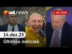 Congresso derruba vetos de Lula; Luciano Hang contra grafite em SC e mais notícias ao vivo