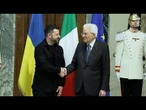 ROMA, MATTARELLA accoglie al Quirinale ZELENSKY: "Pieno sostegno all'UCRAINA, l'Italia è con voi"