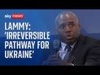 Foreign secretary David Lammy says there's "an irreversible pathway for Ukraine towards NATO"