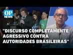 Milei ignora governo brasileiro e ataca Judiciário em evento de Flávio Bolsonaro | O POVO NEWS