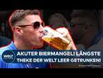 EM 2024: Biermangel in Düsseldorf! Fußball-Fans trinken längste Theke der Welt leer