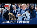 Trump hosts Los Angeles Dodgers at the White House