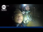 Video shows harrowing effort to rescue victims from flooded cave