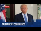 Donald Trump news conference on "crime, murder and death" in Washington DC