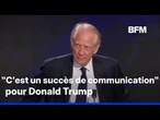 Dominique de ViIlepin assure que l'accord de paix est "un succès de communication" pour Donald Trump