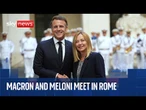 Italy's Prime Minister Giorgia Meloni meets French President Emmanuel Macron in Rome