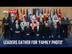 World leaders gather for 'family photo' in London