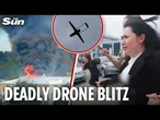 Terrified Russians run for their lives as Putin's 'gun city' is BLITZED by Ukraine drones