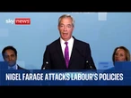 Watch as Nigel Farage speaks at a Reform UK news conference