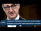 DEUTSCHLAND: "Dieses AfD-Förderprogramm muss sofort enden!" Özdemir attackiert Merz-Regierung scharf
