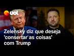 Trump x Zelensky: Ucrânia propõe trégua no céu e mar e diz querer 'consertar as coisas' com os EUA