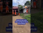 Menino de 3 anos realiza sonho e participa da coleta de lixo da vizinhança