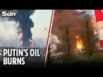 Ukrainian drones DESTROY Putin’s Yaroslavl oil refinery in targeted overnight attack on Russia