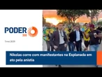 Nikolas corre com manifestantes na Esplanada em ato pela anistia