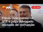 Flávio Dino estreia no STF: Supremo julga advogado por corrupção e lavagem de dinheiro; ao vivo