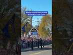 MASSIVE CROWDS line up outside McDonald's to see Trump...