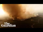 Drone footage captures scale of wildfires in Turkey’s Bursa province