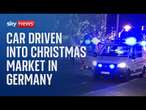 At least one dead after car driven into people at Christmas market in Germany