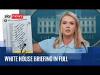 Trump's press secretary Karoline Leavitt faces reporters at the White House