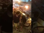 Terrifying moment balloons explode into fireball next to packed restaurant