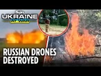 Watch: Ukrainian soldier blows up Russian Shahed drones at close range