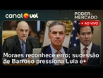 Moraes reconhece erro; sucessão de Barroso pressiona Lula; Rubio e Mauro Vieira e+ | Poder e Mercado