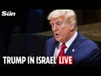 LIVE: Donald Trump arrives in Israel before addressing Knesset on historic hostage release day