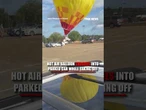 Hot air balloon CRASHES into parked car while taking off #foxnews #news #us #fox