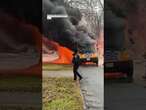 Ohio school bus driver praised for saving children from burning vehicle