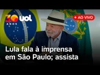 Lula faz anúncio à imprensa no Instituto Mauá de Tecnologia, em São Caetano do Sul; assista ao vivo