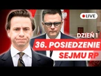 36 posiedzenie Sejmu RP dzień pierwszy 3.06.2025 - Transmisja na ŻYWO z obrad Sejmu