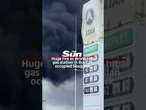 Huge fire as drone hits gas station in Russian-occupied Skadovsk