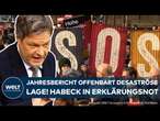 DEUTSCHE WIRTSCHAFTSKRISE: Vernichtender Jahresabschlussbericht! Robert Habeck in Erklärungsnot