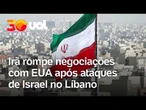 Irã suspende negociações com EUA e ameaça manter Estreito de Ormuz fechado após ataques de Israel