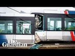 Two trams in collide on bridge in Rotterdam, injuring at least 15 people