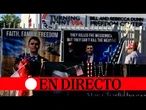 DIRECTO | Protestas contra a suspensión de Jimmy Kimmel en la sede de ABC en Nueva York