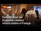 Família Real da Espanha celebra vitória sobre a França e ida à final da Copa do Mundo