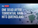 Woman dies in Australian floods as people flee homes