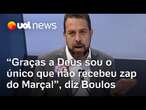 Debate na RedeTV/UOL: Boulos ironiza sobre Pablo Marçal: 'Se eu receber zap dele, eu bloqueio'