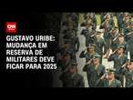 Gustavo Uribe: Mudança em reserva de militares deve ficar para 2025 | BASTIDORES CNN