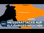 HALLE (SAALE): MESSERATTACKE! Elfjährige und zwei Erwachsene bei Angriff vor Wohnblock verletzt!