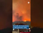 Una lengua de fuego devora la sierra en Burgohondo, Ávila
