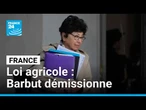 France : la ministre de l'écologie en désaccord avec la loi agricole démissionne • FRANCE 24