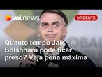 Bolsonaro pode ficar preso por quanto tempo? Veja qual a pena máxima dos crimes imputados pela PGR