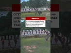 CCTV shows moments before Buddhist monks hit by 11-year-old driver in Thailand. #BBCNews