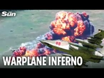Putin's £11m Su-25 attack plane crashes in huge fireball
