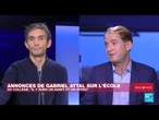 Annonces de Gabriel Attal sur l'école : un bouleversement du système éducatif ? • FRANCE 24