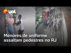 Adolescentes com uniforme de escola são apreendidos por roubos na Zona Norte do Rio