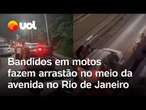 Bandidos em motos fazem arrastão na Avenida Martin Luther King Jr., no Rio de Janeiro; veja vídeos